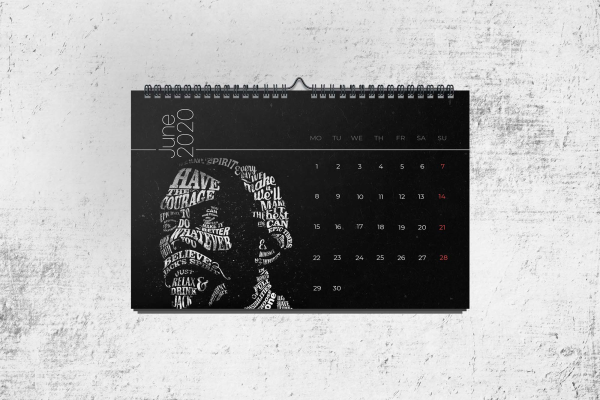Calendar 2020 Template and Mockup