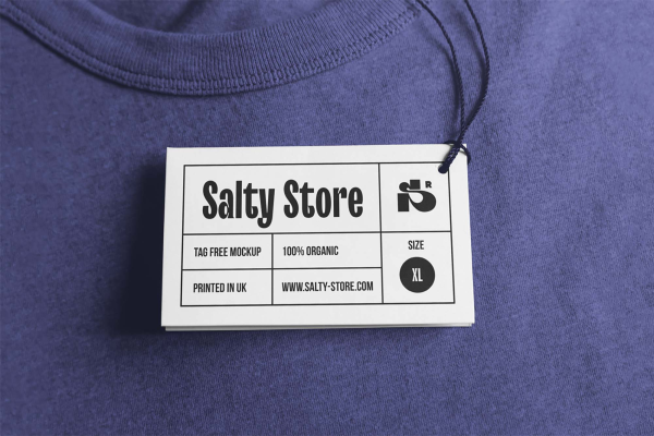 Photorealistic Clothing Tag Mockup