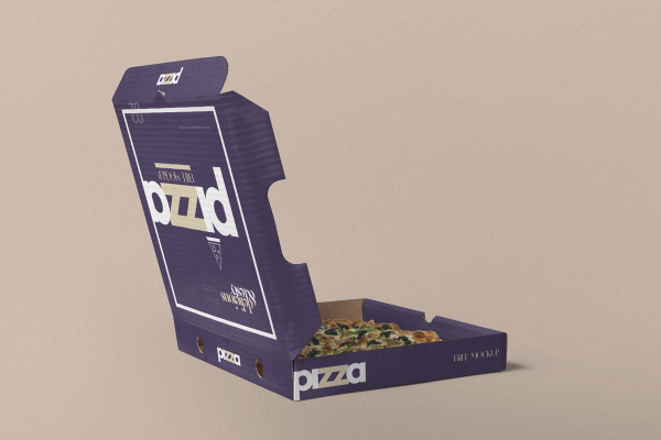 Opened Pizza Box Mockup