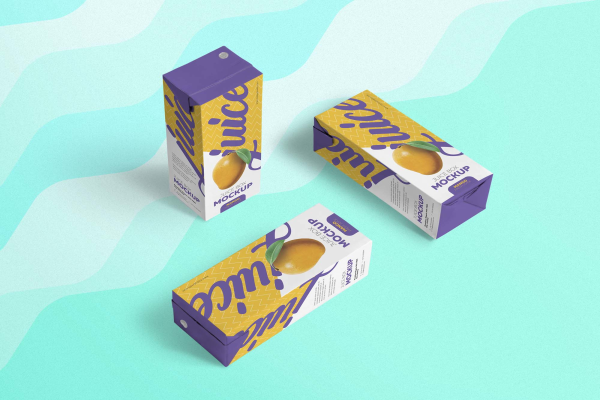 Paper Juice Packaging Mockup