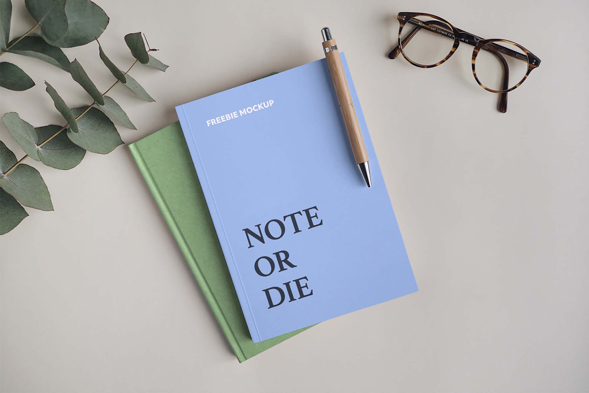 Notebook and Pen Mockup