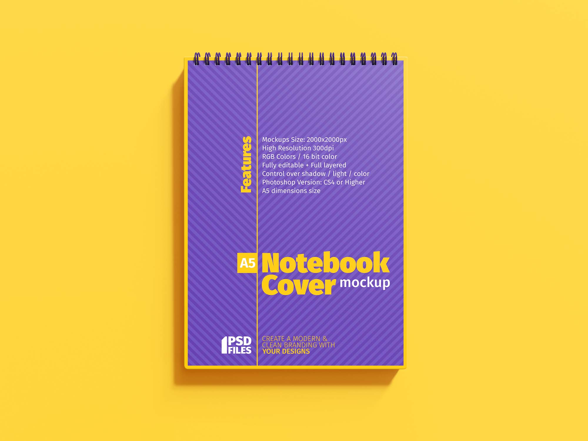 A5 Cover Notebook Mockup