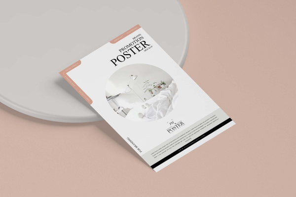 Brand Promotion White Poster Mockup