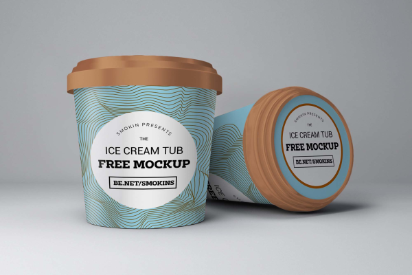 Ice Cream Tub Mockup