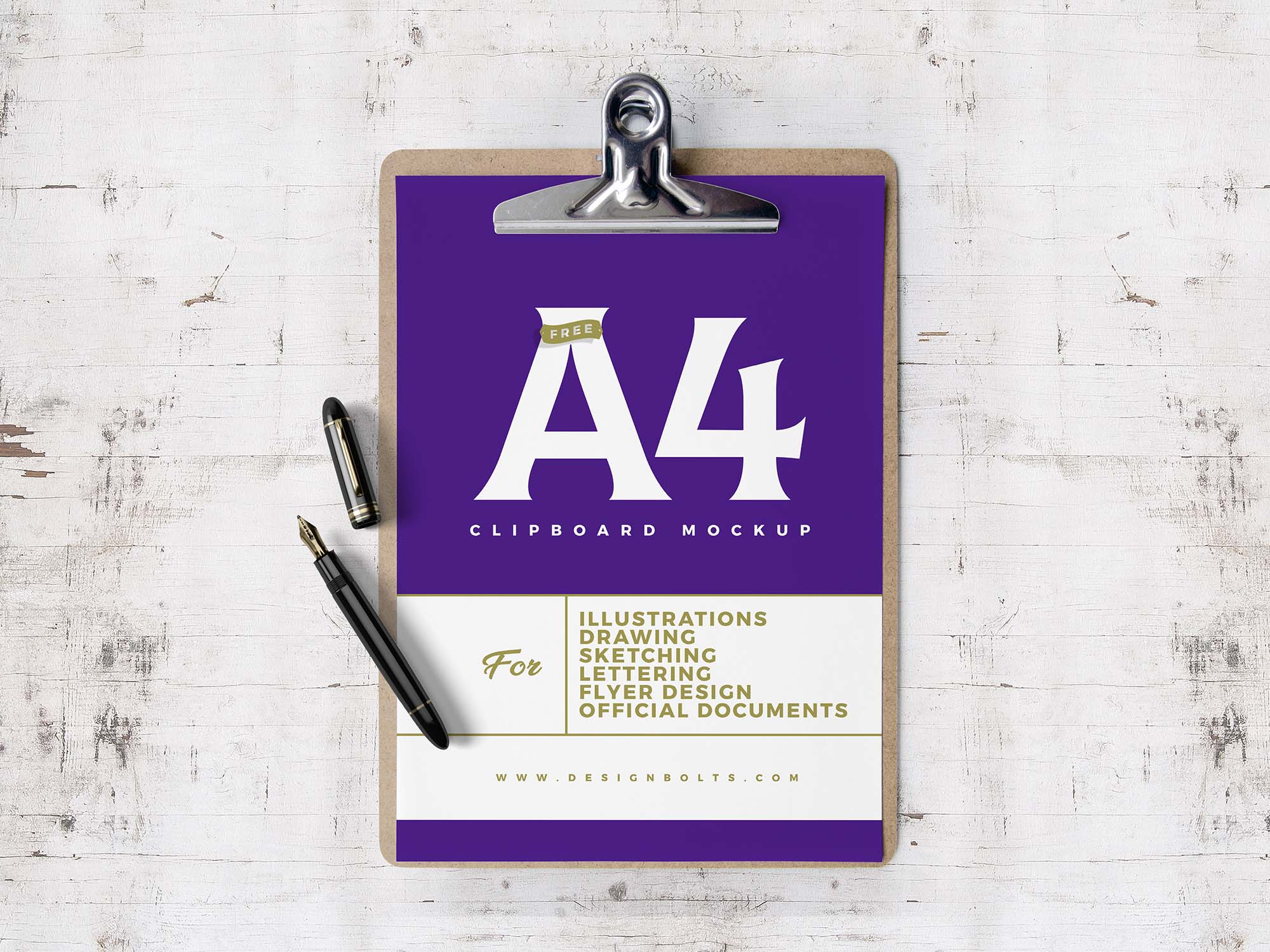 A4 Clipboard Flyer Mockup