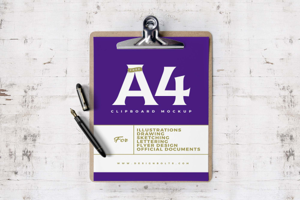 A4 Clipboard Flyer Mockup
