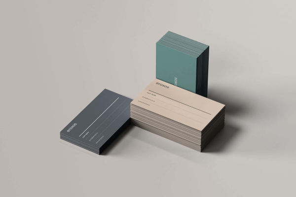 Business Card Stacks Mockup