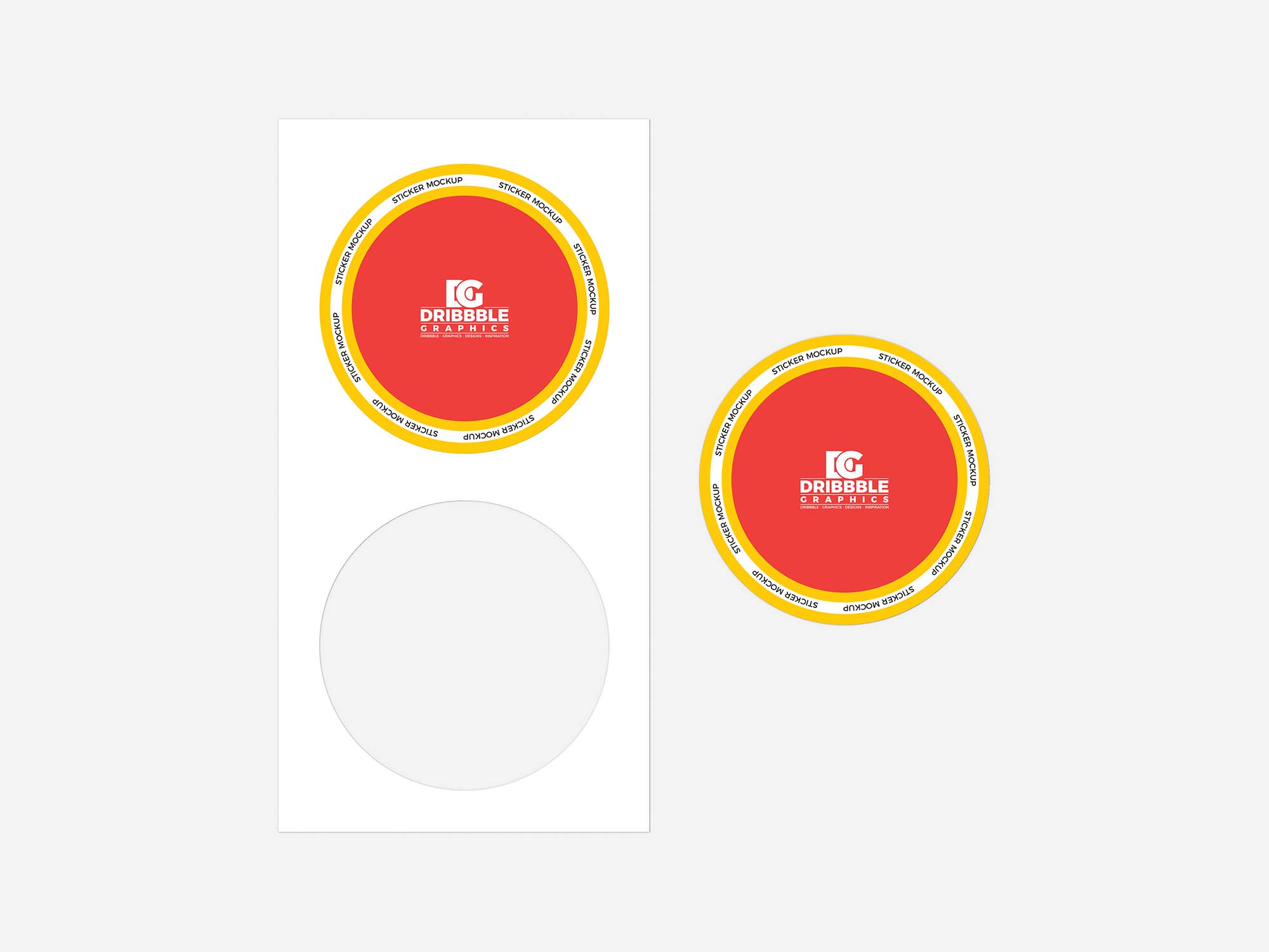 New Branding Sticker Mockup