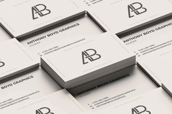 Business Card Grid Mockup