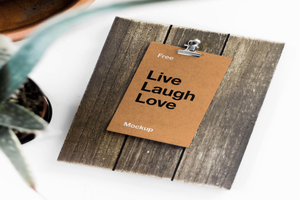 Card on Board Mockup