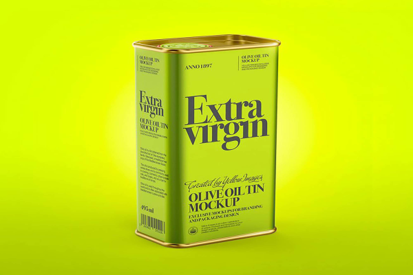 in Hand Olive Oil Mockup