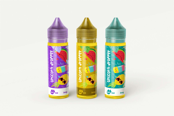 New Unicorn Dropper Bottle Package Mockup