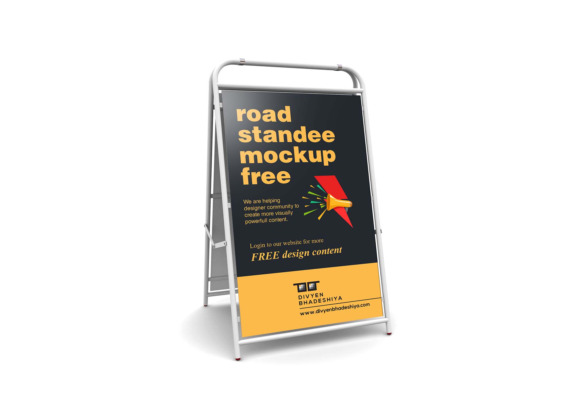 Road Simple Standee Mockup
