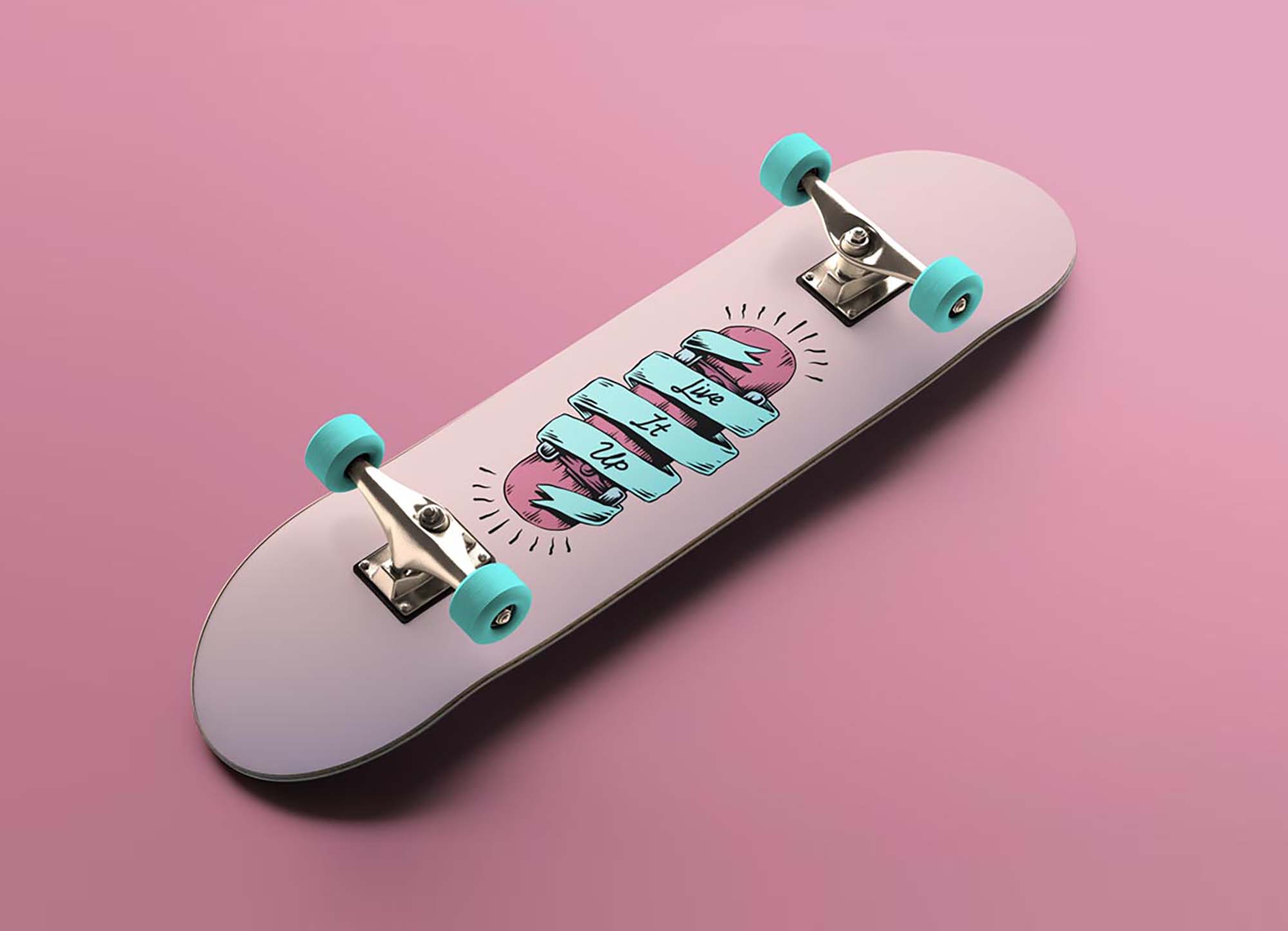 Cool Skateboard Mockup