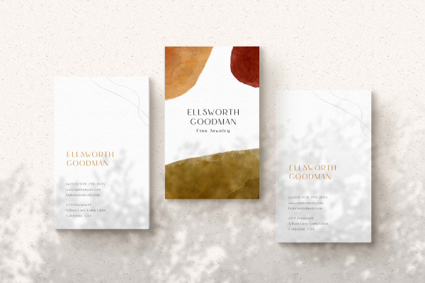 Vertical Business Cards Mockup
