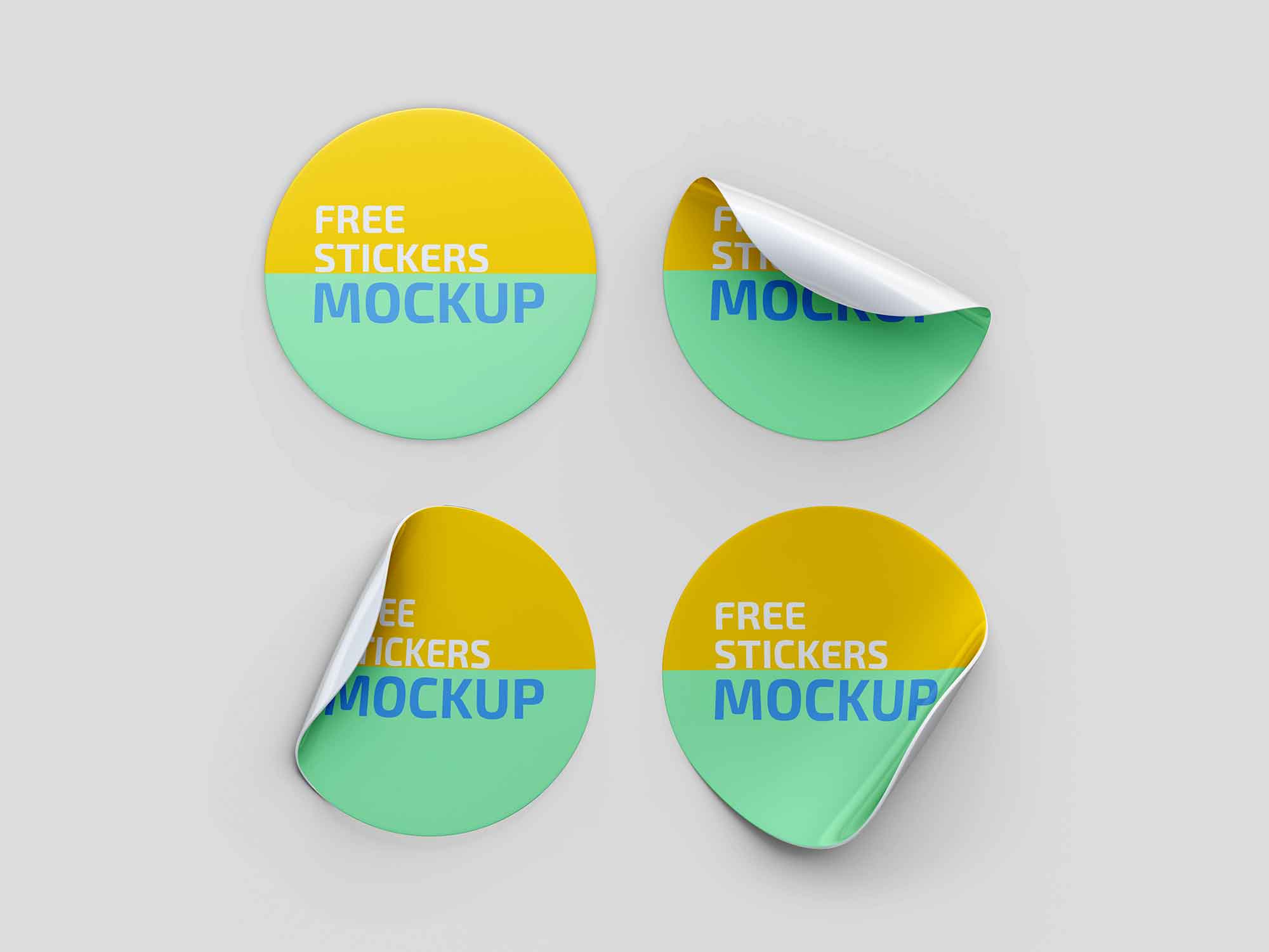 Funny Sticker Mockups