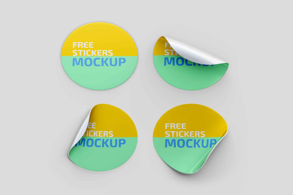 Funny Sticker Mockups