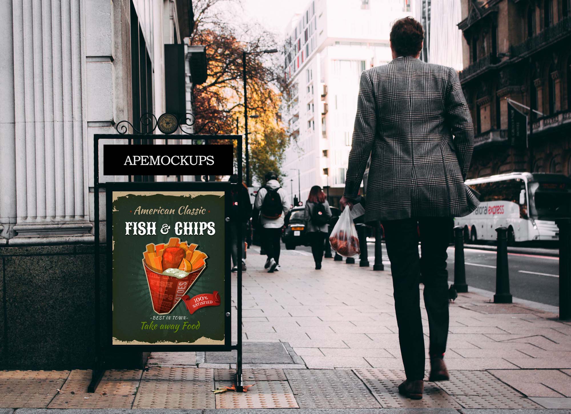 New Street Poster Sign Mockup