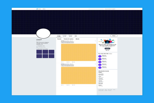 Creative Twitter Page Mockup