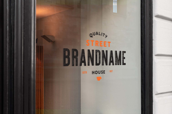 Stylish Window Sign Mockup