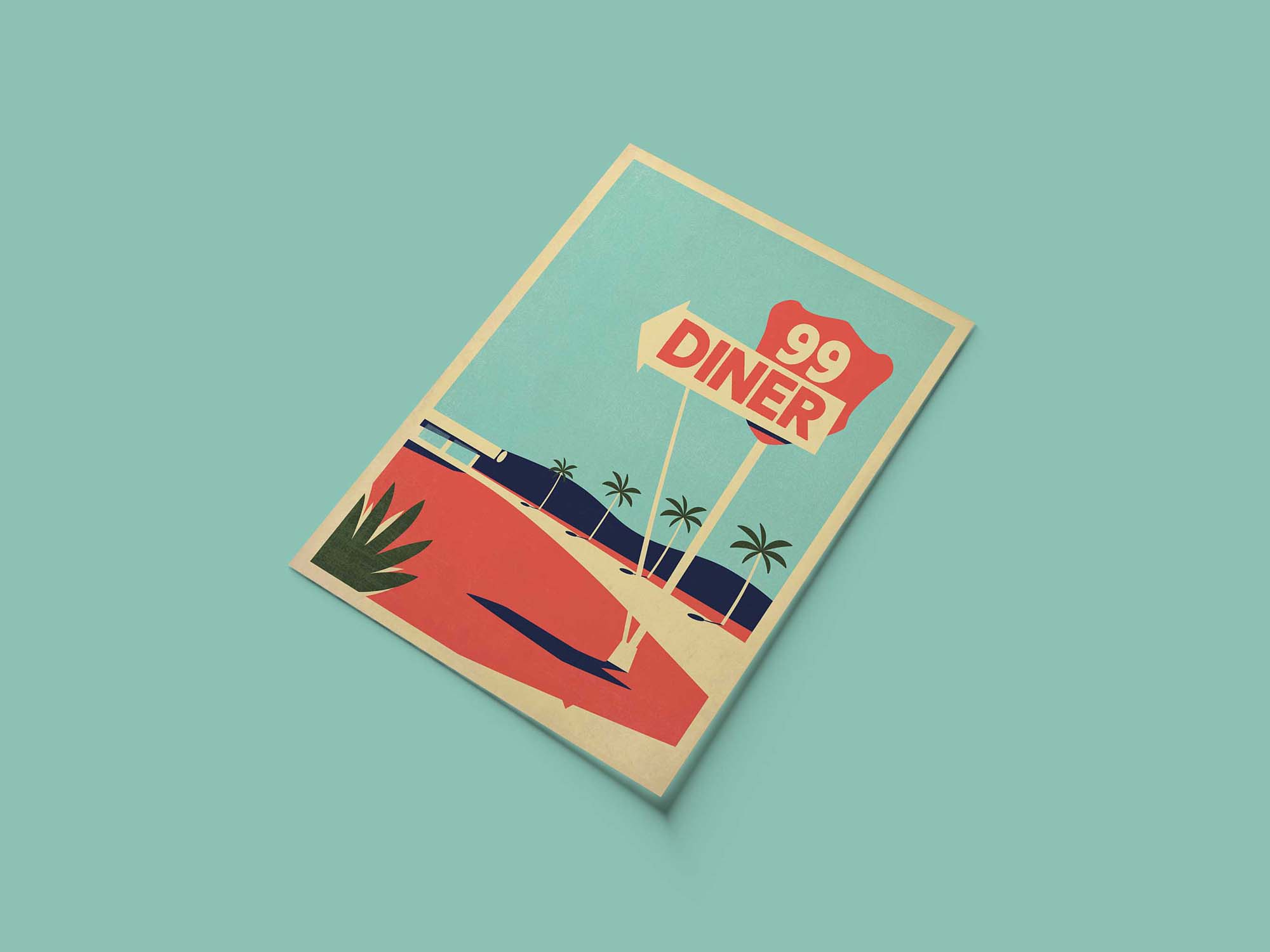 Retro Style Flyer Mockup