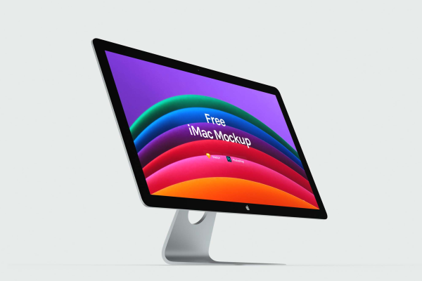 Perspective Apple iMac Mockup