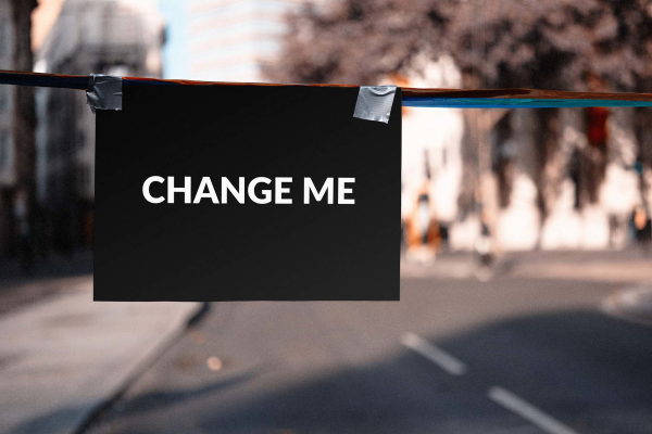 Unique Banner Taped on Rope Mockup