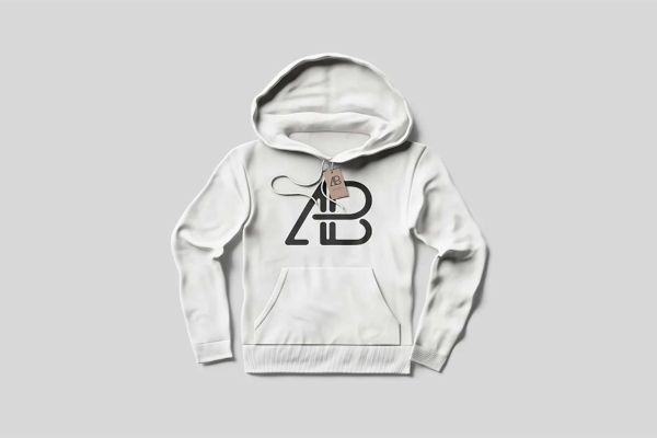 Fashion Hoodie and Tag Mockup