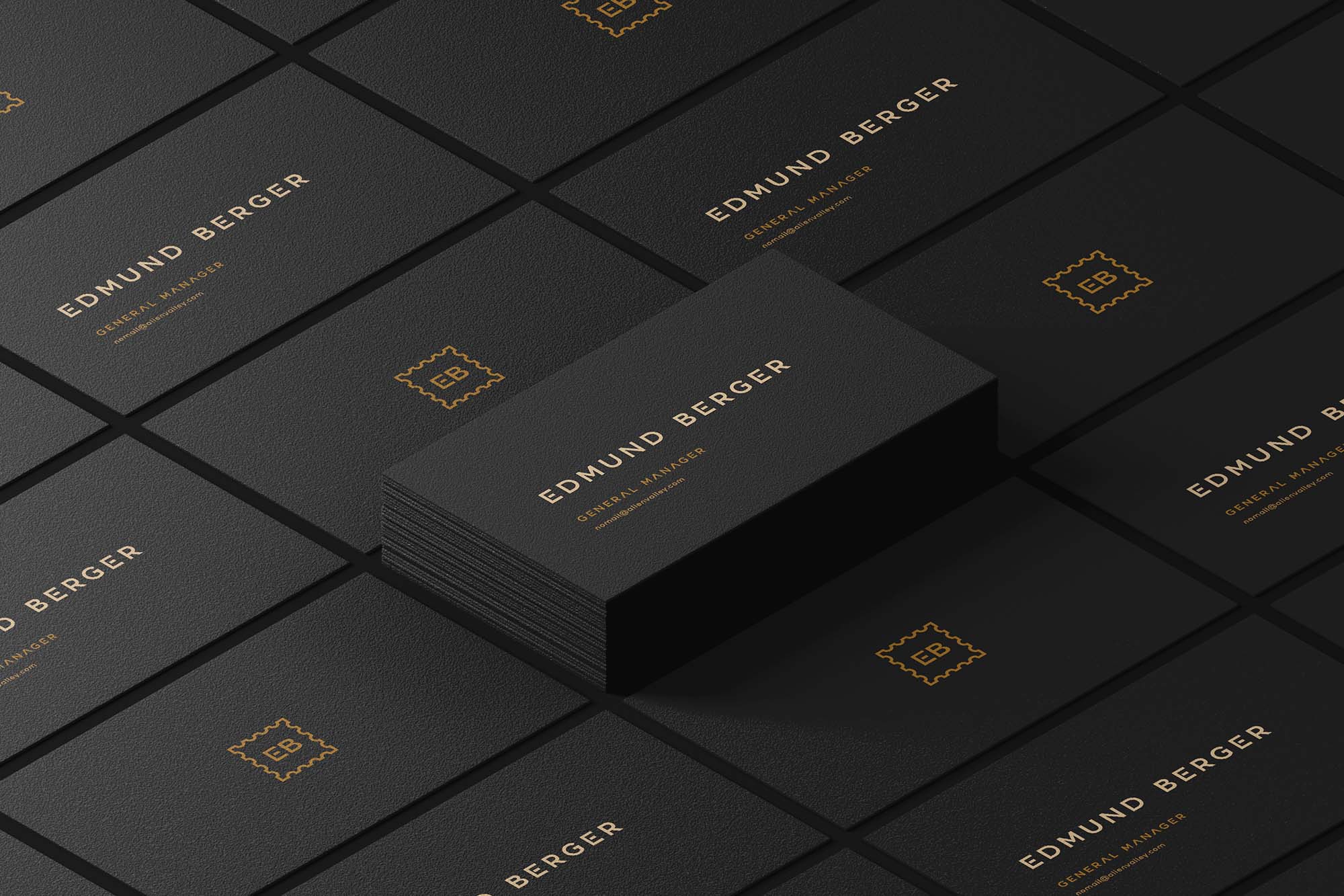 Isometric Elegant Business Cards iMockup for