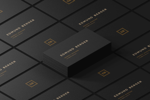 Isometric Elegant Business Cards iMockup for