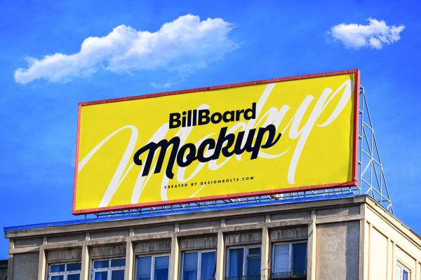 Outdoor Building Billboard Mockup