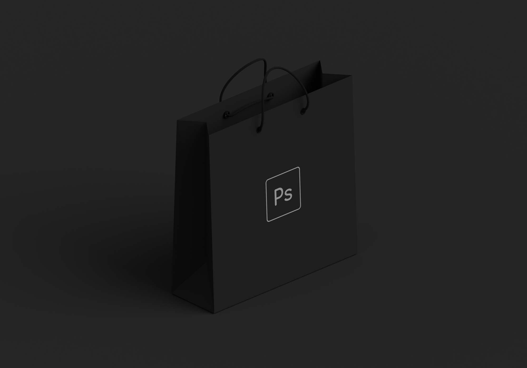 Fashion Dark Shopping Bag Mockup