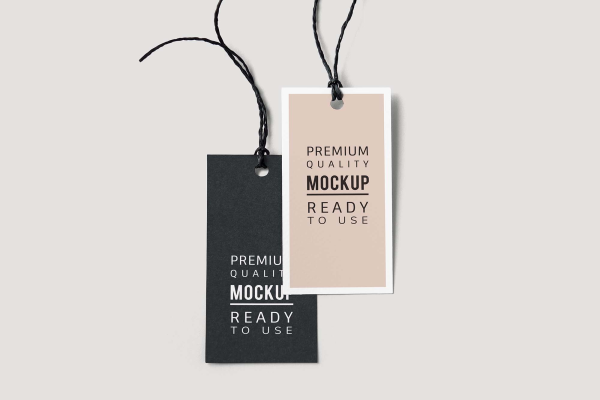 Top Fashion Label Tag Mockup