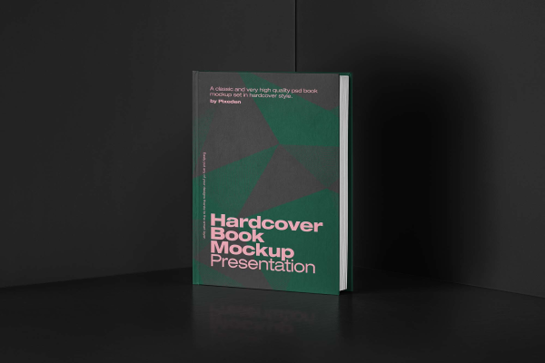 Hardcover Book Two Colors Mockup