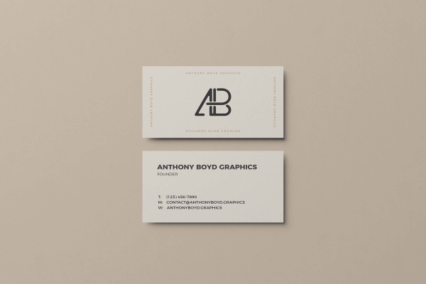 New Plain Business Card Mockup
