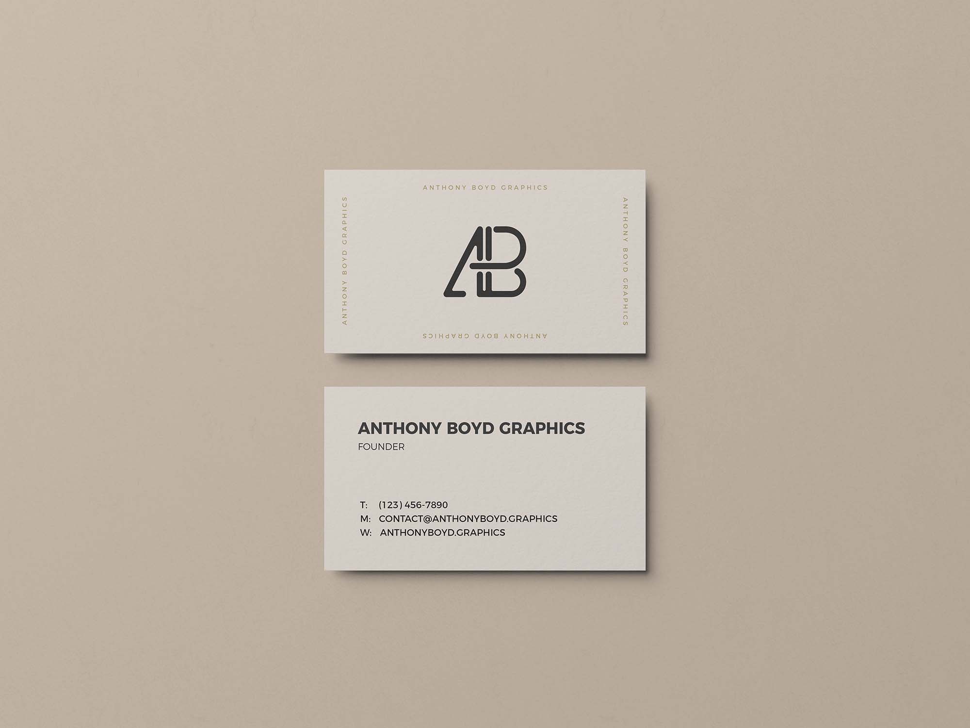 New Plain Business Card Mockup