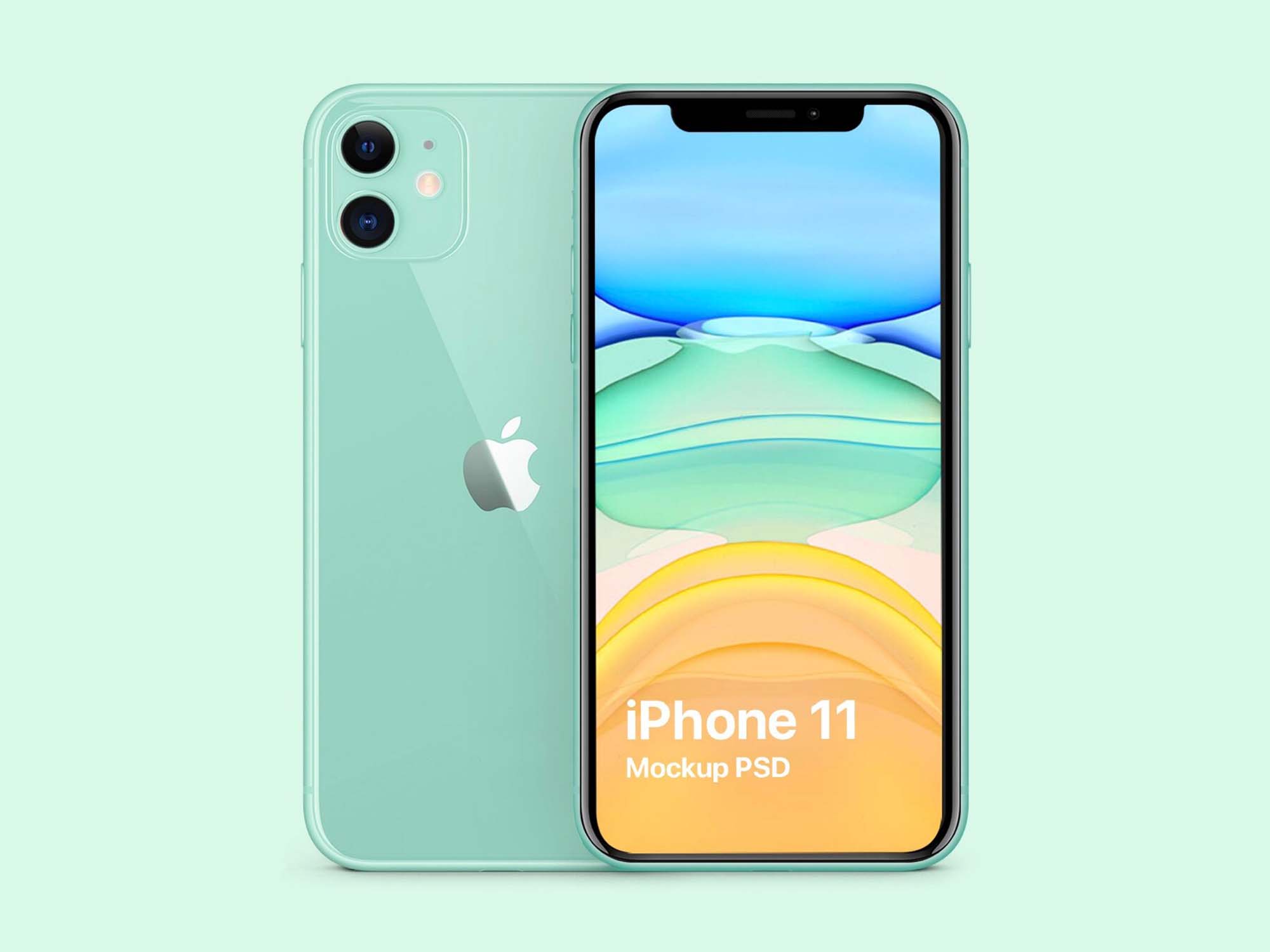 Green iPhone 11 Mockup